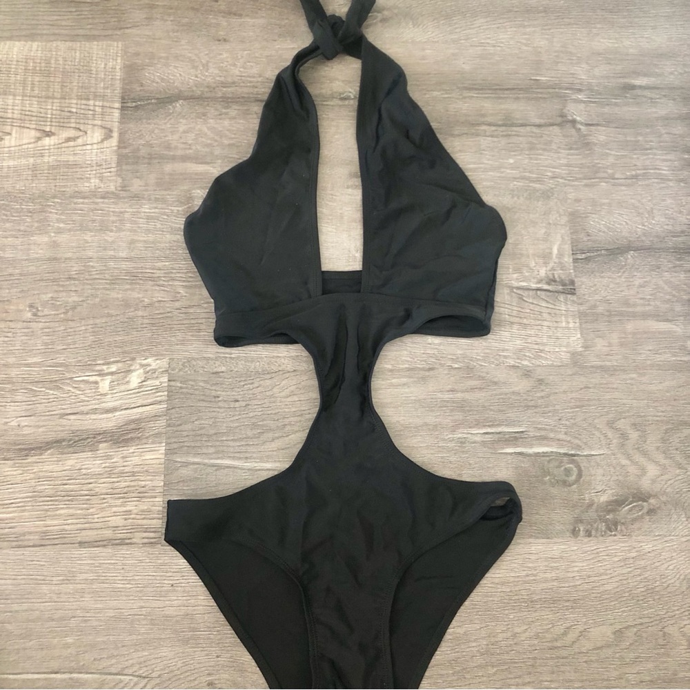 Black Cut Out One Piece